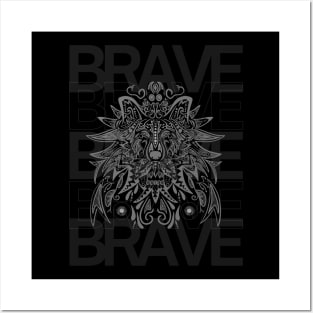 Lion Brave Posters and Art